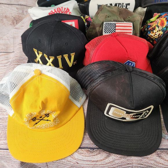 Huge Lot Of 18 Hats Caps Snapbacks Strapbacks Upcycling Hellraisers New Era - Picture 2 of 7